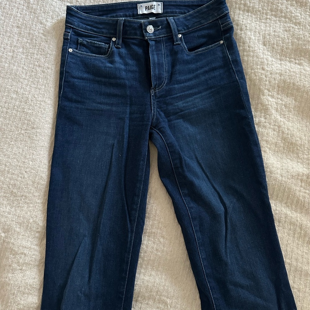 PAIGE Women's Indigo Straight Leg Jeans